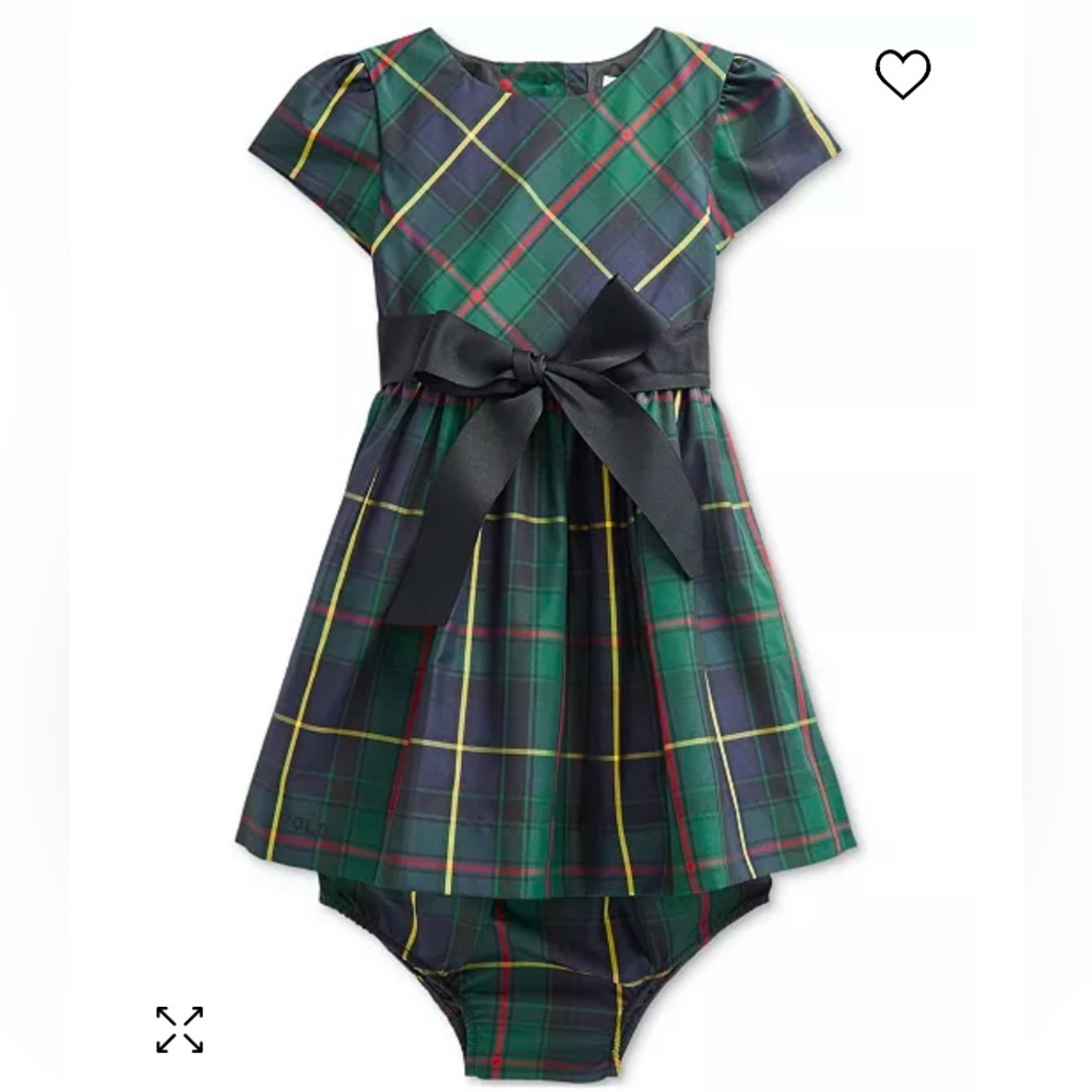 COPY - Ralph Lauren Baby Girl 3M Plaid Dress NWT 2PC